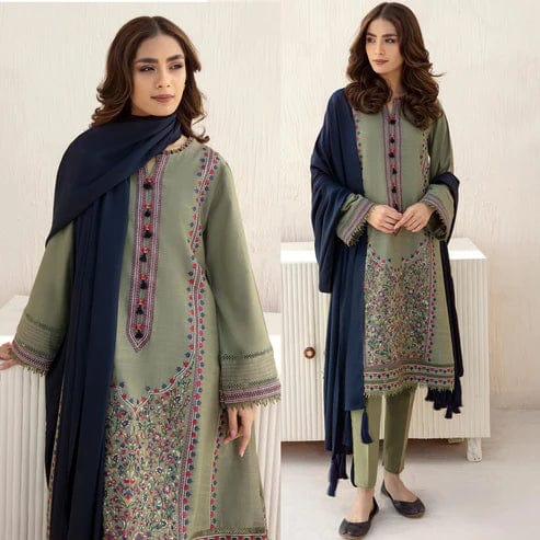 3PCS Bareeze Dhanak Embroidered Winter Collection  BR-194