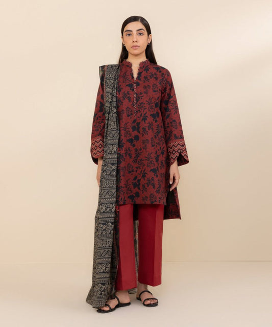 3PC Lawn Printed Shirt With Digital Printed Dupatta - 1608 - Sapphire Studios
