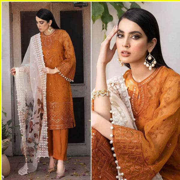 3Pcscross Stitch Embroidered Lawn Collection Cs-02 Lawn