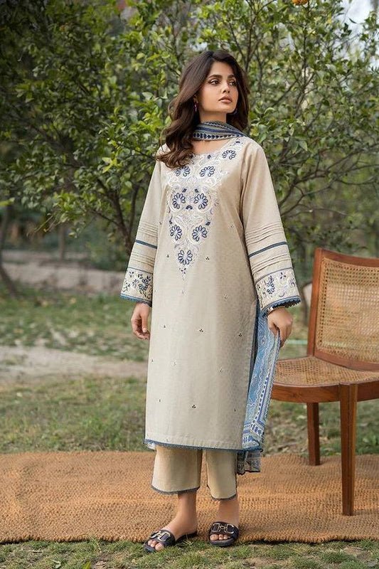 3PC Asim jofa Embroidered Lawn AJ-142