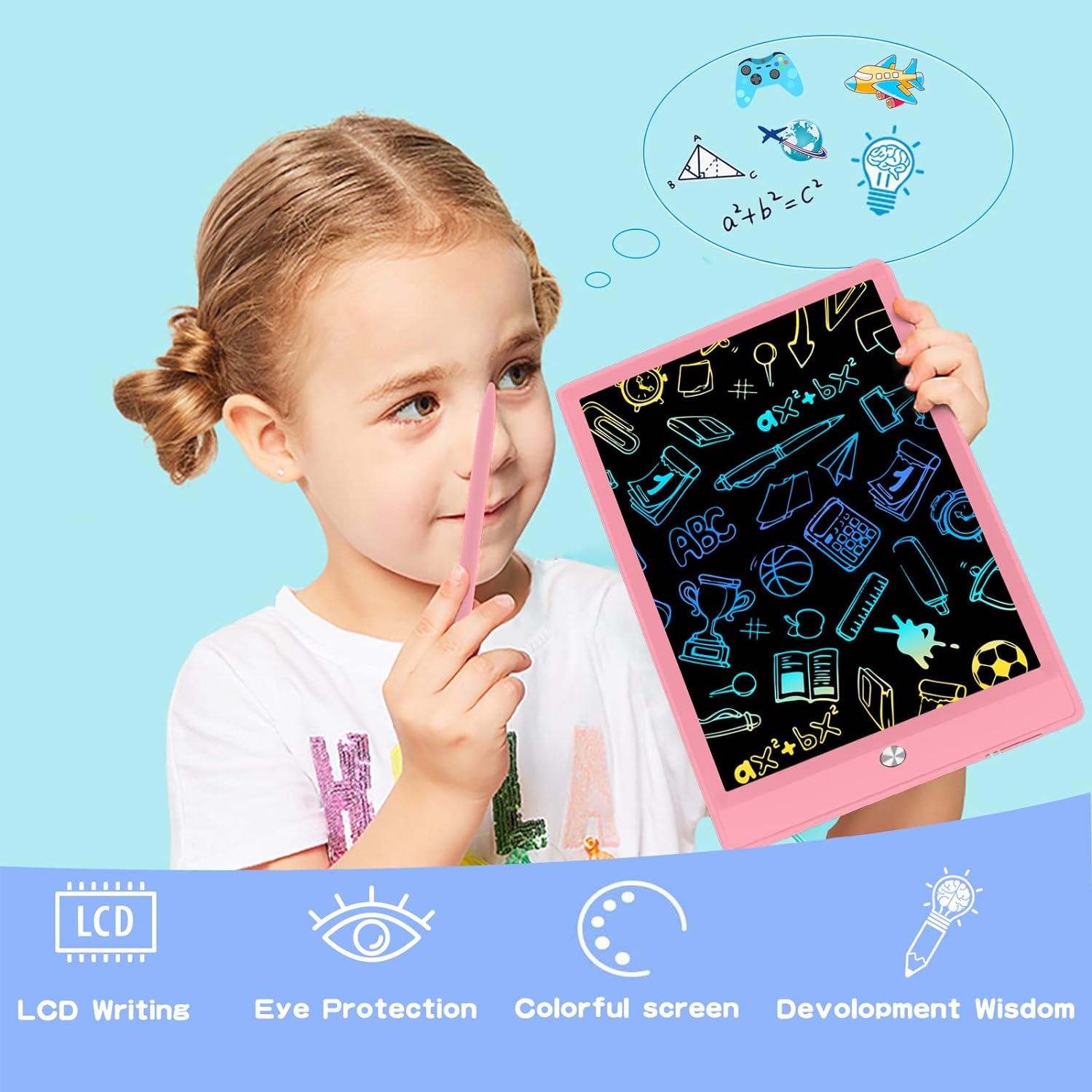 8.5 LCD Writing Tablet Pad For Kids Digital Graphic Drawing Pad With P ...