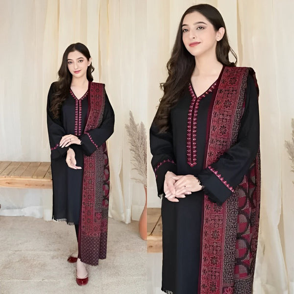 3PCS Sapphire Dhanak Embroidered LC Winter Collection BULM-622