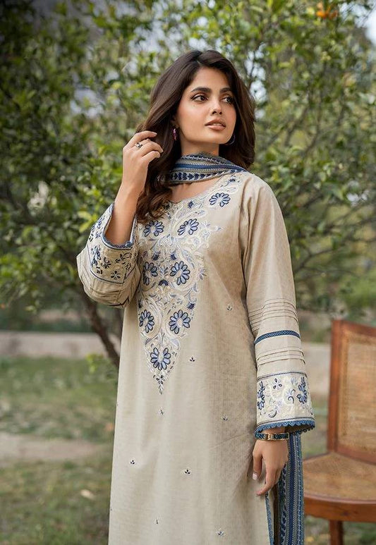 3PC Asim jofa Embroidered Lawn AJ-142