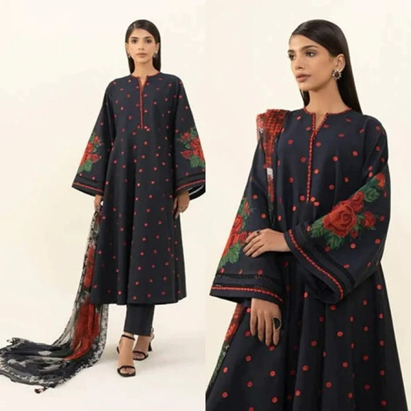 3PCS Sapphire Embroidered Lawn Collection SPW-925