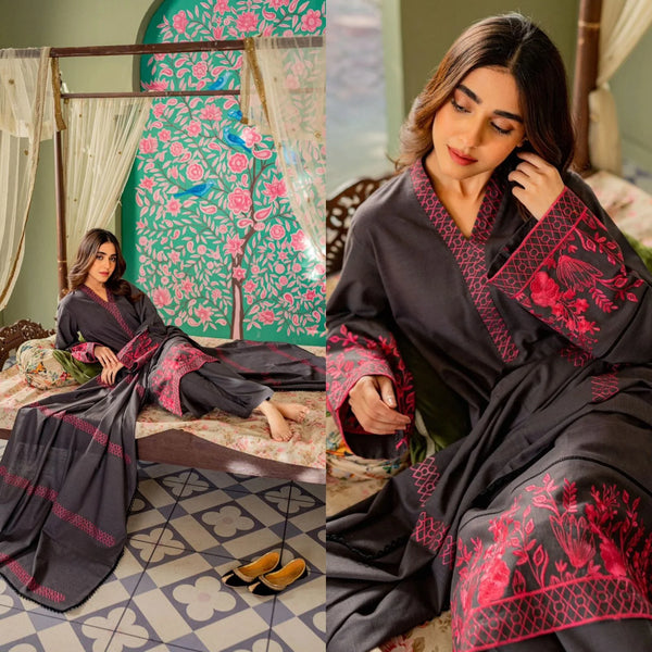 3PCS Dhanak Embroidered Winter Collection BYC-843