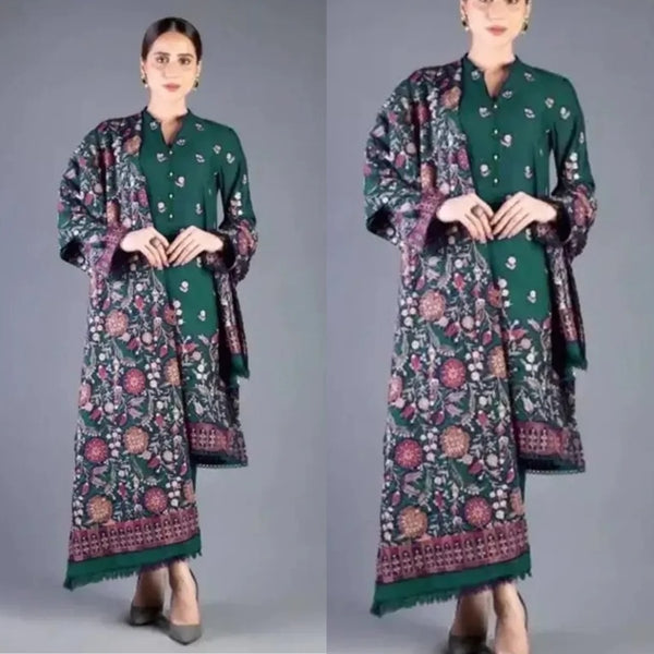 3PCS Bareeze  Mongia Embroidered Dhanak Winter Collection FCCW-192