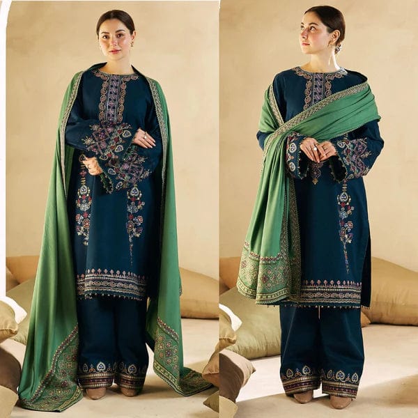 3PCS ZaraShahJahan Embroidered LC Winter Collection BULM-1293