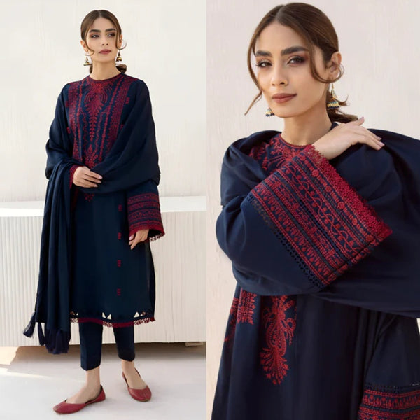 3PCS Dhanak Embroidered Winter Collection ULM-635