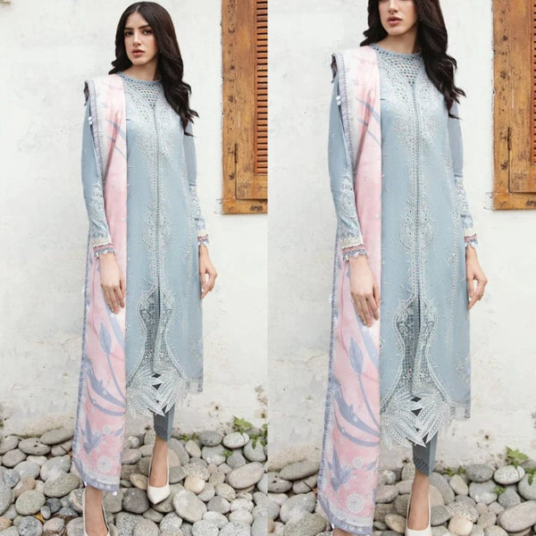 3PCS Jazmin Embroidered Lawn Collection JZ -05