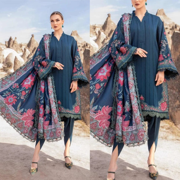 3PCS Maria b Embroidered  Lawn Collection MB-845
