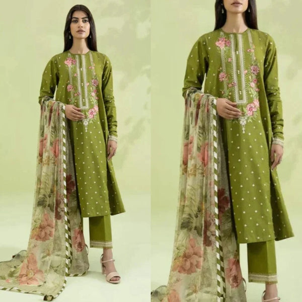 3PCS Sapphire Embroidered Lawn Collection SPW-01