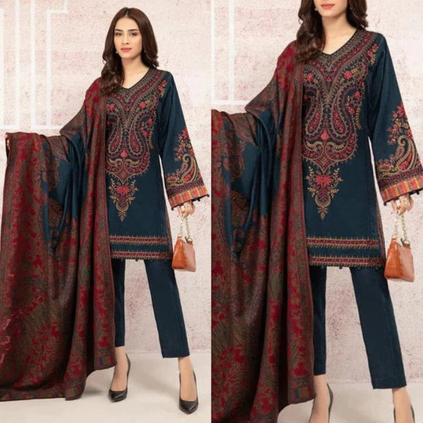3PCS Sapphire Embroidered Lawn Collection  SPW-05