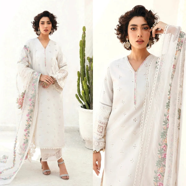 3 PCS Ethnic Embroidered Lawn Collection ET-1050