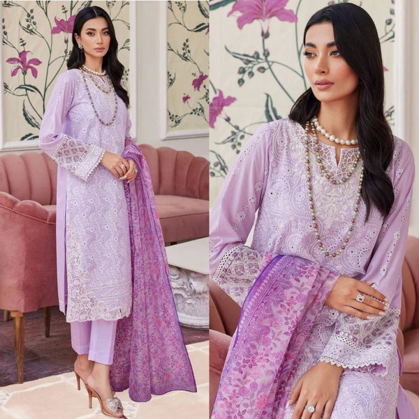 3 PCS Saffana Embroidered Lawn Collection  SF-926