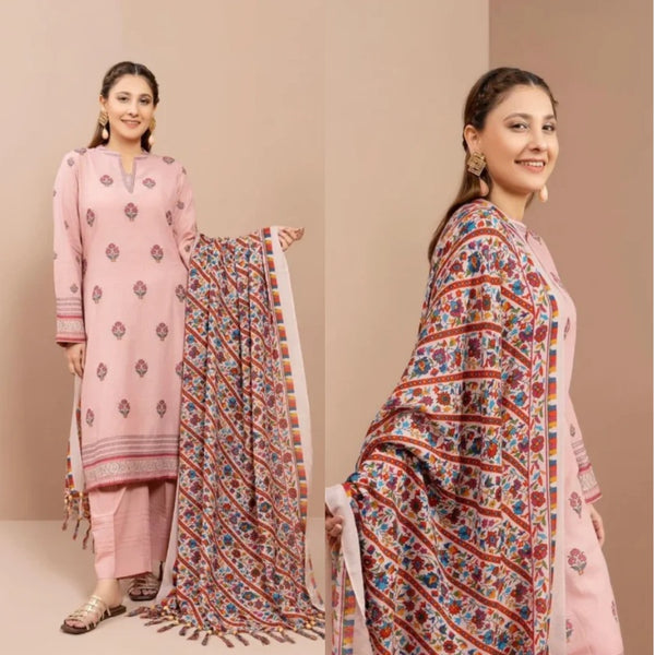 Kasyeria - 3PC Dhanak Embroidered Suit WinteR Collection - LM 0091