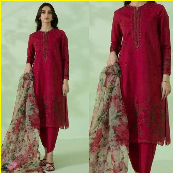 3PCS Sapphire Embroidered Dhanak Winter Collection SPW-751