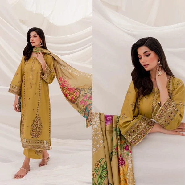 3PCS Sapphire Embroidered Lawn Collection SPW-857