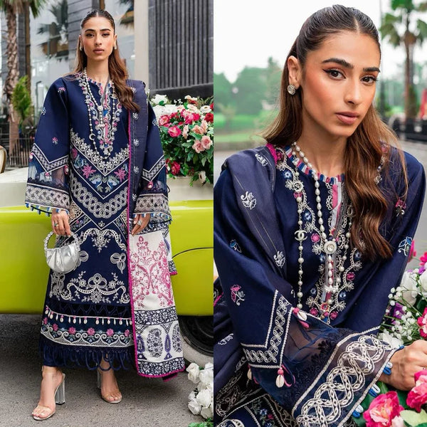 3PCS Parishay  Embroidered  Lawn Collection PR-01