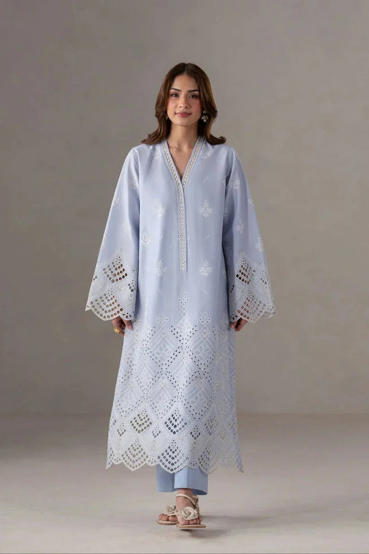 2PC Garnet Embroidered Lawn D-257